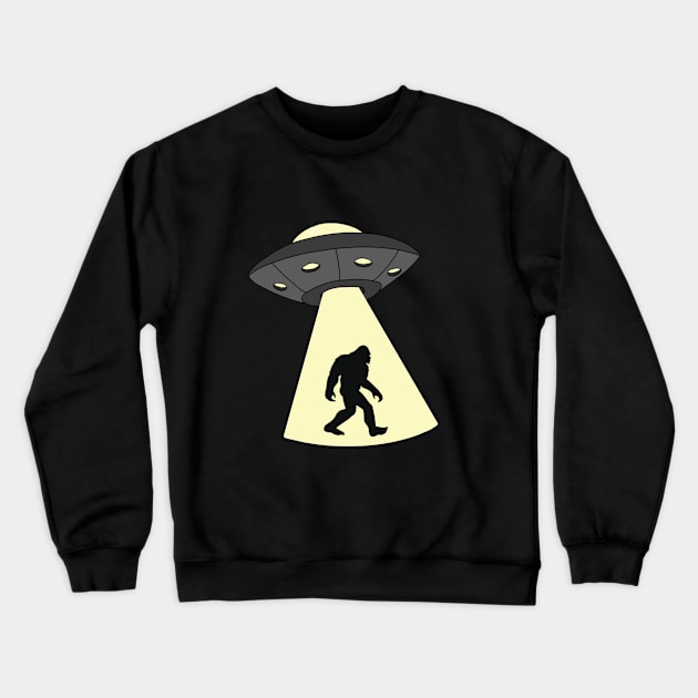 Bigfoot Abduction Crewneck Sweatshirt by stormysilverlake